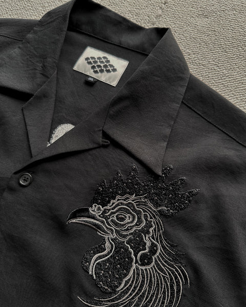 noko gakkin cat & snake 刺繍半袖シャツ ダブルガーゼ cat & snake 刺繍半袖シャツ black – GXX