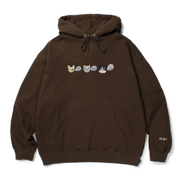 NOKO × BUDSPOOL 舐達麻 CAT HOODED SWEAT SHIRT BROWN – GXX