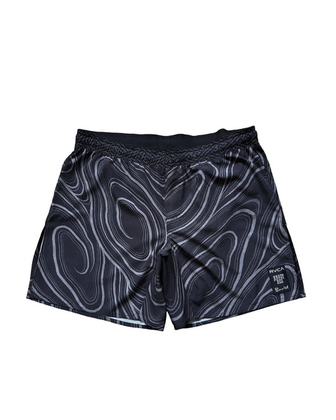 RVCA KRAZY BEEボクシングショーツ 黒/グレー ハーフパンツ XL