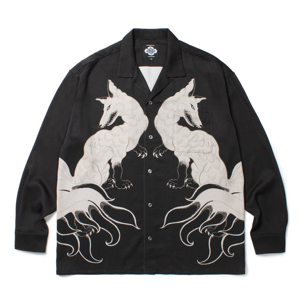 GAKKIN × BUDSPOOL 白墨狐 L/S HAWAIIAN SHIRT – GXX