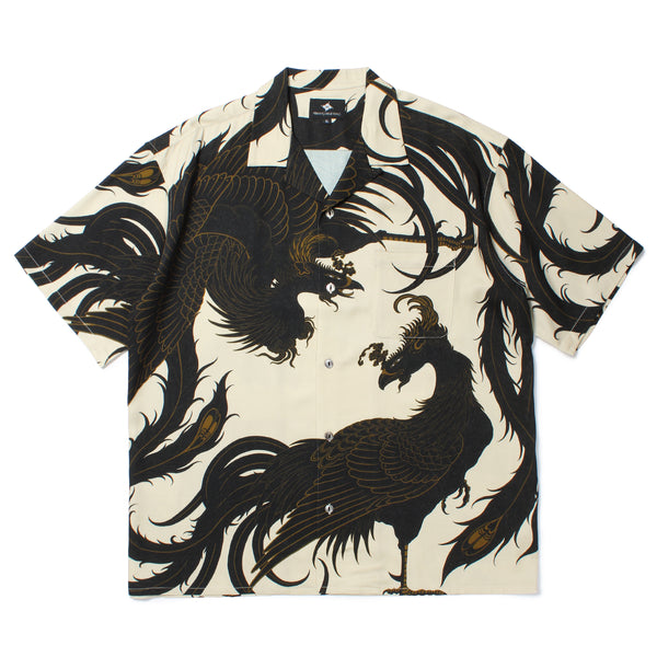 GAKKIN x BUDSPOOL 黒瑞鳥 HAWAIIAN SHIRT OFF WHITE – GXX