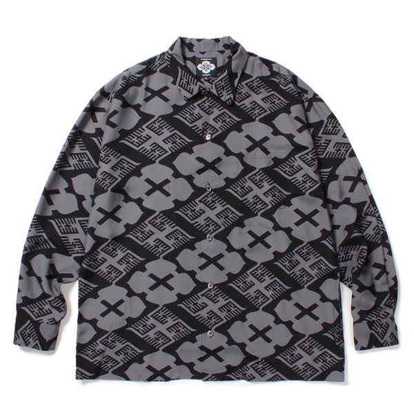 GAKKIN x BUDSPOOL 花罰家紋 L/S HAWAIlAN SHIRT – GXX