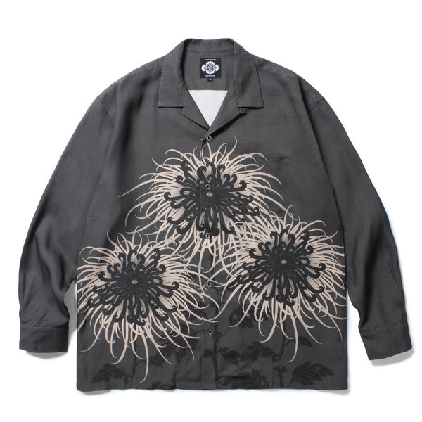 日章菊 HAWAIIAN SHIRT CHARCOAL BLACK – GXX