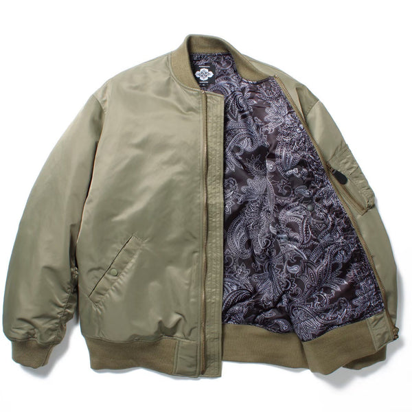 GAKKIN × BUDSPOOL 花罰 MA-1 FLIGHT JACKET KHAKI