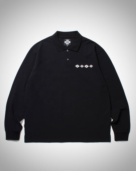 GAKKIN × BUDSPOOL 花罰家紋 L/S POLO SHIRT