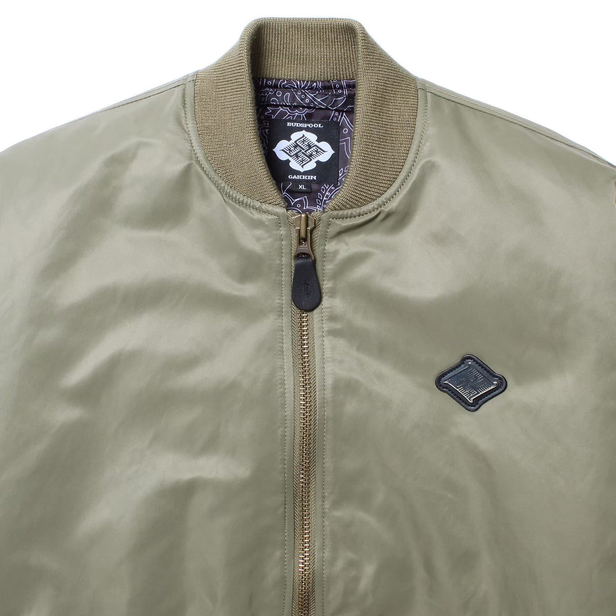 GAKKIN × BUDSPOOL 花罰 MA-1 FLIGHT JACKET KHAKI – GXX