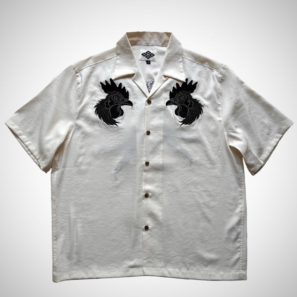 NIWATORI EMBROIDERY WHITE SHIRT gakkin⑨ NIWATORI EMBROIDERY WHITE SHIRT – GXX