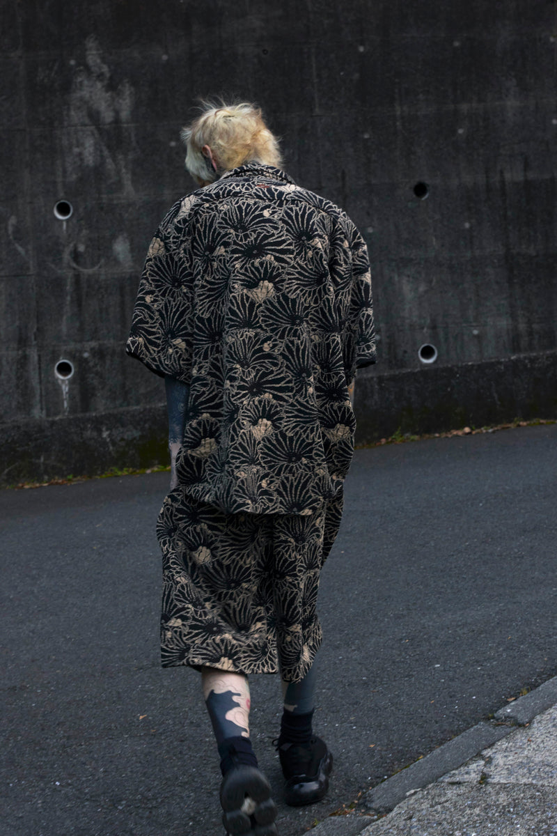 gakkin JACQUARD LOTUS LEAVES シャツ M-