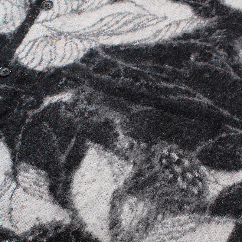 浮蓮華 JACQUARD MOHAIR KNIT CARDIGAN – GXX