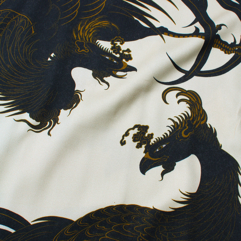 GAKKIN x BUDSPOOL 黒瑞鳥 HAWAIIAN SHIRT OFF WHITE – GXX
