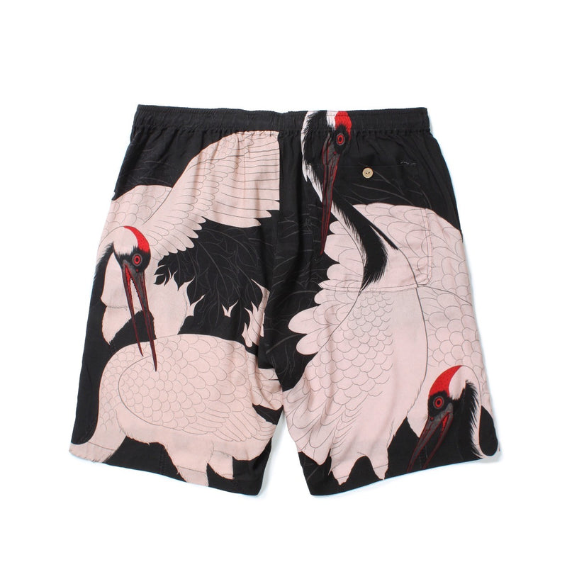 赤目鶴 HAWAIIAN SHORTS BLACK