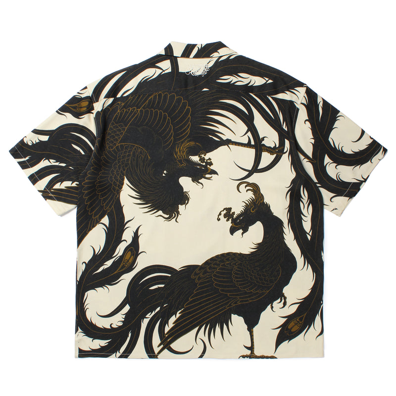 GAKKIN x BUDSPOOL 黒瑞鳥 HAWAIIAN SHIRT OFF WHITE – GXX