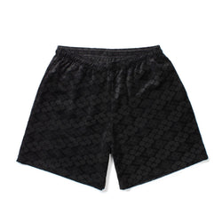 花罰家紋 VELOUR SHORTS BLACK