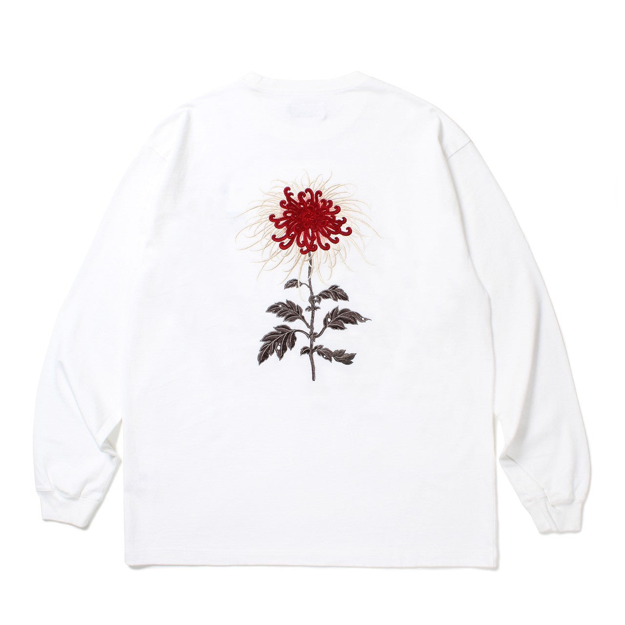 日章菊 EMBROIDERY L/S TEE WHITE – GXX