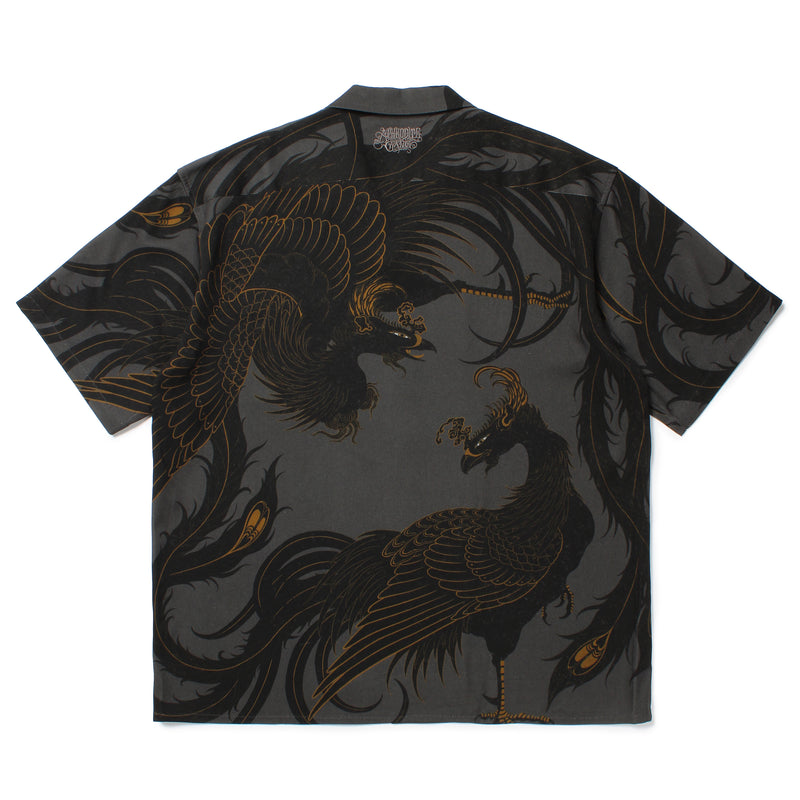 GAKKIN x BUDSPOOL 黒瑞鳥 HAWAIIAN SHIRT BLACK – GXX