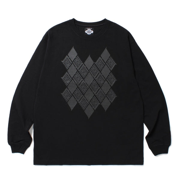 GAKKIN × BUDSPOOL 家紋L/S TEE TYPE-2 BLACK