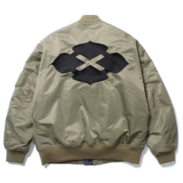 GAKKIN × BUDSPOOL 花罰 MA-1 FLIGHT JACKET KHAKI – GXX