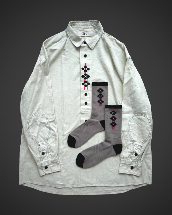 G TYROLEAN SHIRT AND SOCKS PAIR OFF WHITE