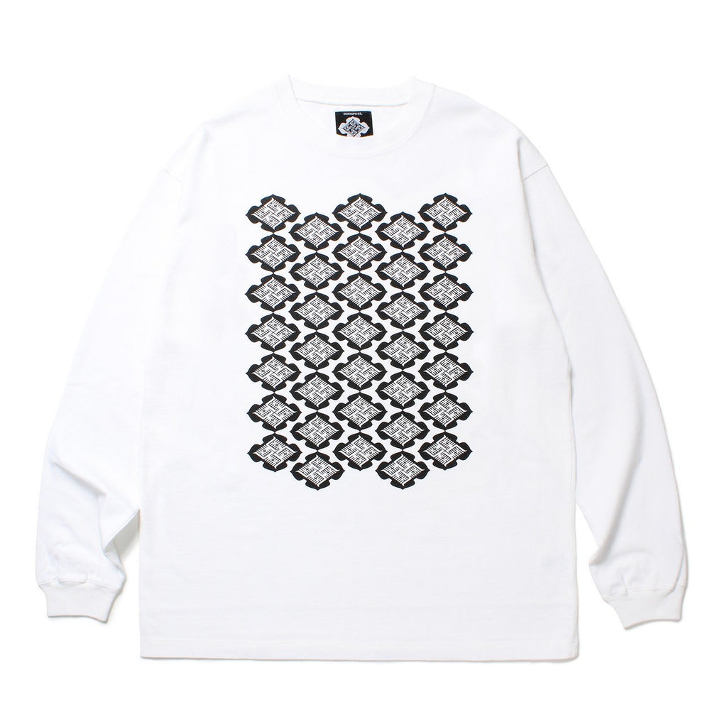 花罰家紋 L/S TEE WHITE-BLACK – GXX