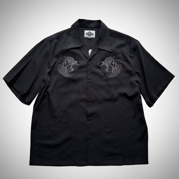 トップス GAKKIN NIWATORI EMBROIDERY BLACK SHIRT NIWATORI EMBROIDERY BLACK SHIRT – GXX