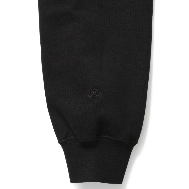GAKKIN × BUDSPOOL 家紋CREW NECK SWEAT SHIRT BLACK