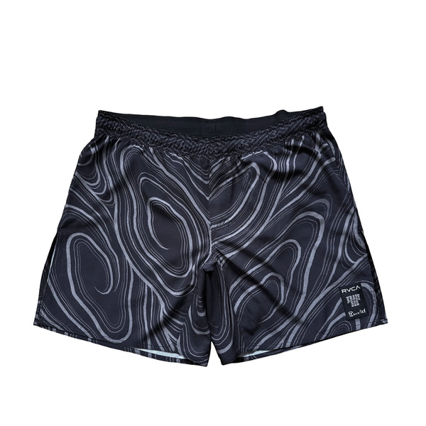 RVCA KRAZY BEEボクシングショーツ 黒/グレー ハーフパンツ　S RVCA x KRAZY BEE x GAKKIN FIGHT SHORTS – GXX