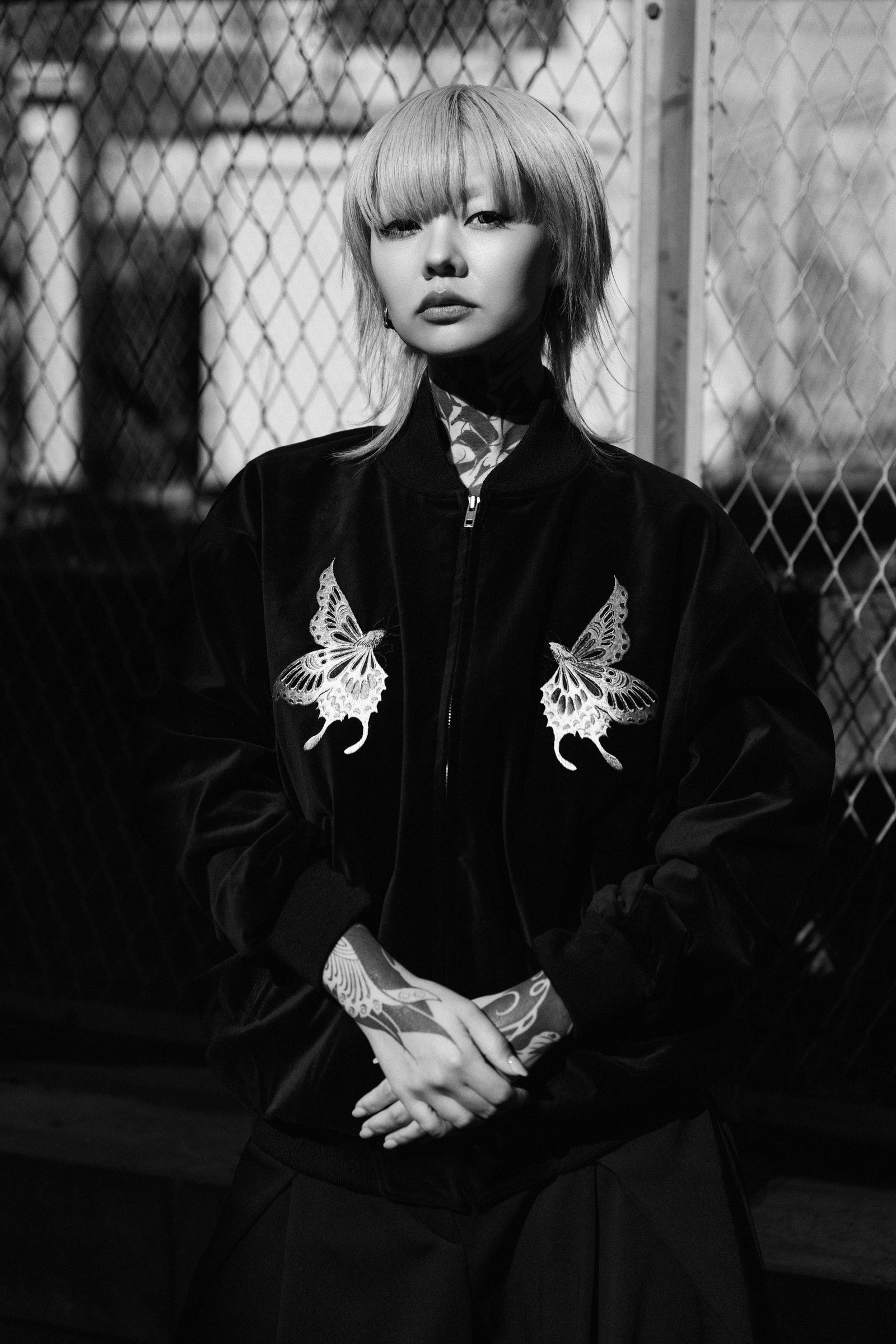 GAKKIN × BUDSPOOL 白二蝶 SOUVENIR JACKET GAKKIN × BUDSPOOL 白二蝶 VELVETEEN SOUVENIR JACKET – GXX