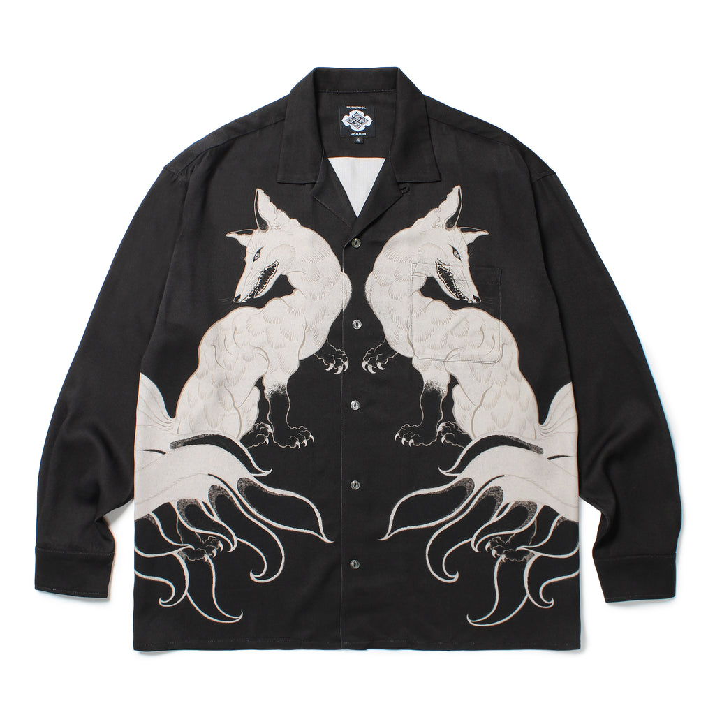 GAKKIN × BUDSPOOL 白墨狐 L/S HAWAIIAN SHIRT – GXX