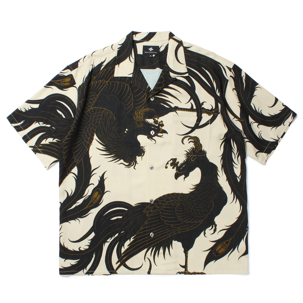 GAKKIN x BUDSPOOL 黒瑞鳥 HAWAIIAN SHIRT OFF WHITE – GXX