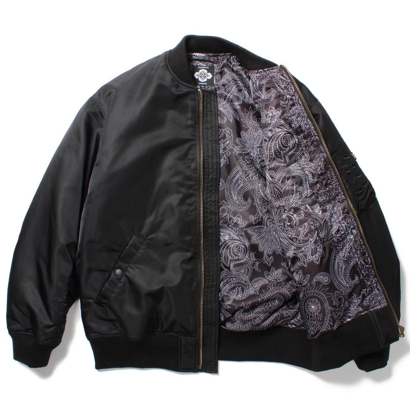 BUDSPOOL x GAKKIN 花罰 MA-1 Flight Jacketカラーブラック