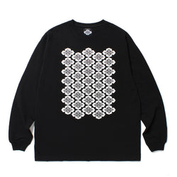 花罰家紋 L/S TEE BLACK-WHITE