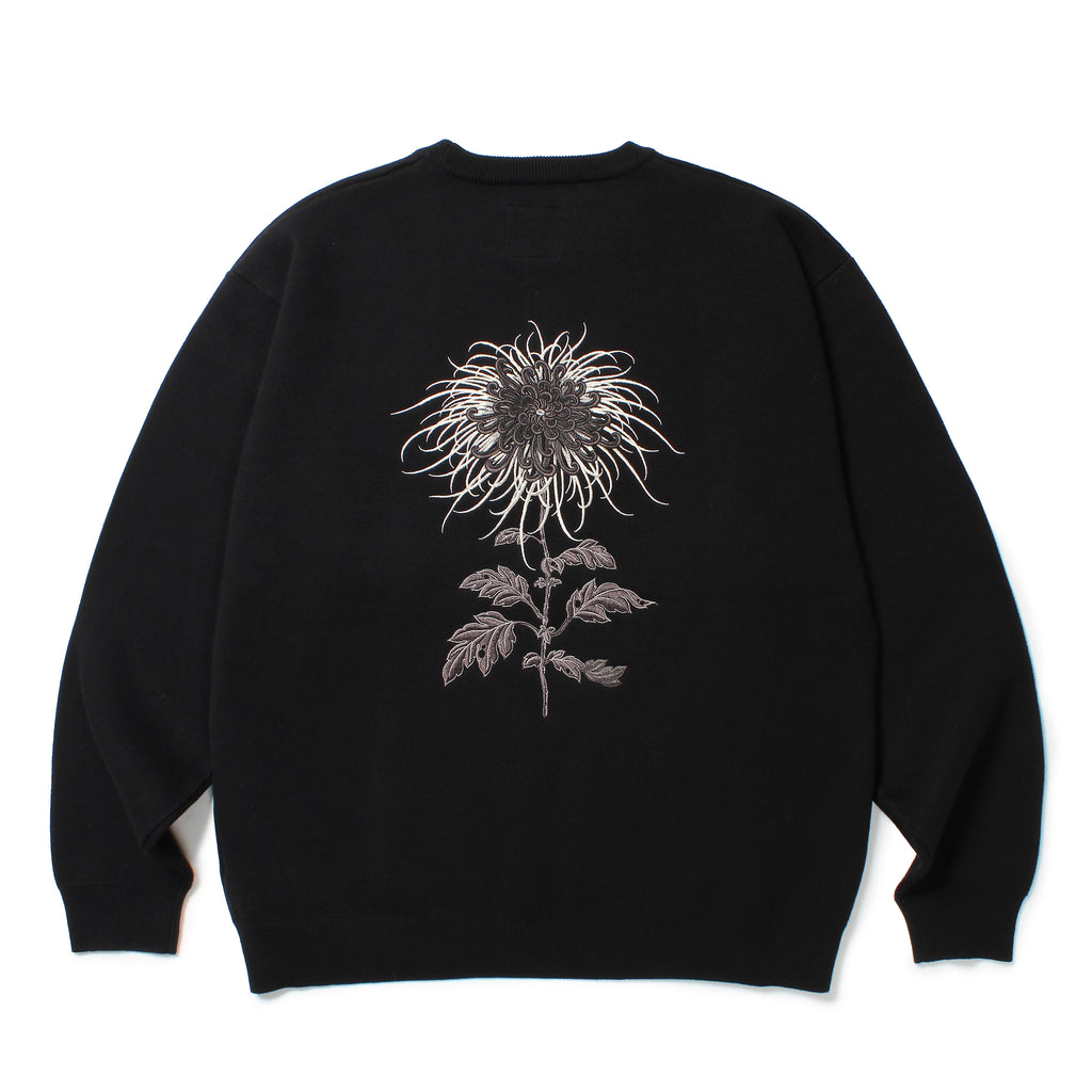 GAKKIN × BUDSPOOL 日章菊トレーナー スエット 黒 XL　舐達磨 GAKKIN × BUDSPOOL 日章菊 CREW NECK SWEATER – GXX