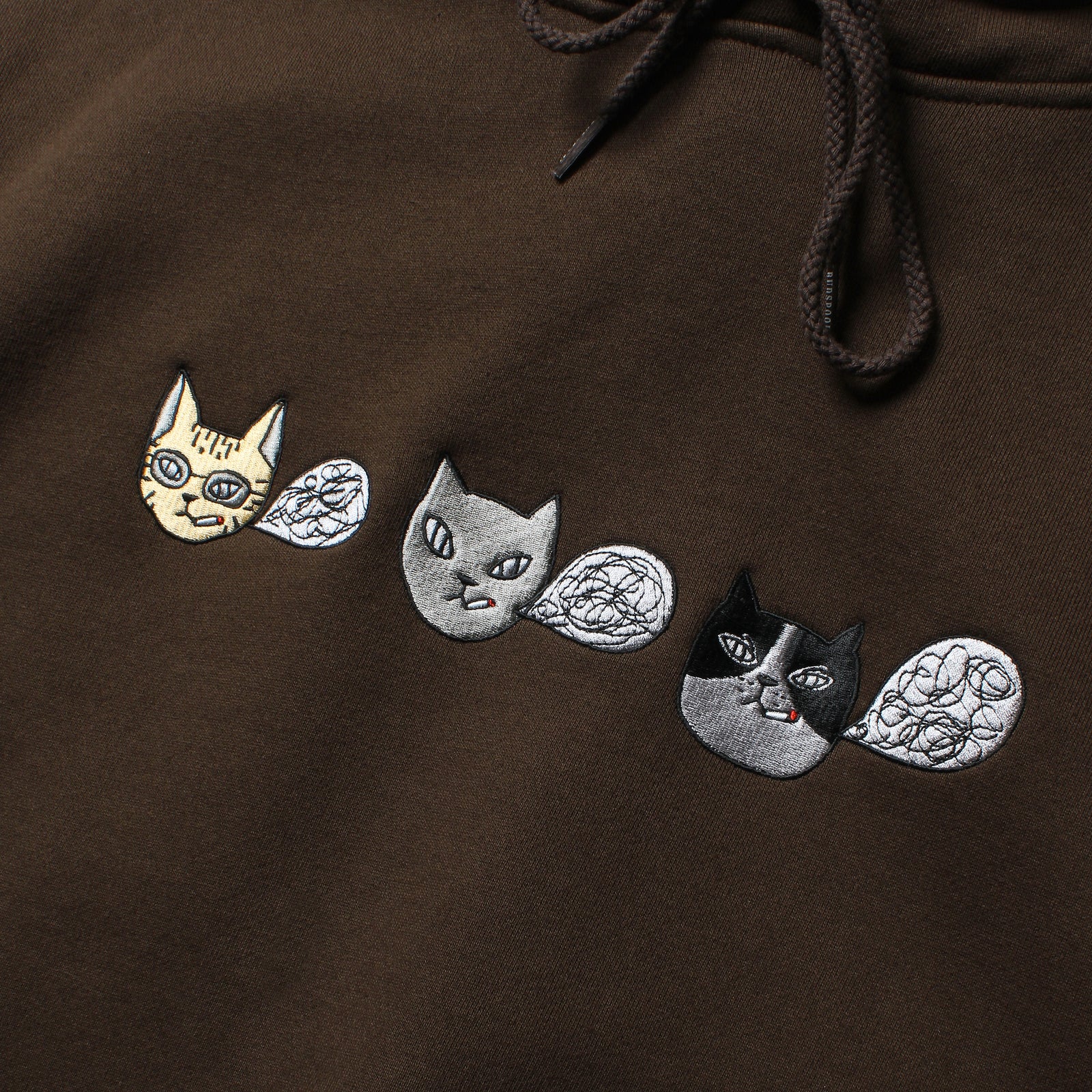 gakkin NOKO×BUDSPOOL 舐達麻　cat fooded パーカー NOKO × BUDSPOOL 舐達麻 CAT HOODED SWEAT SHIRT BROWN – GXX