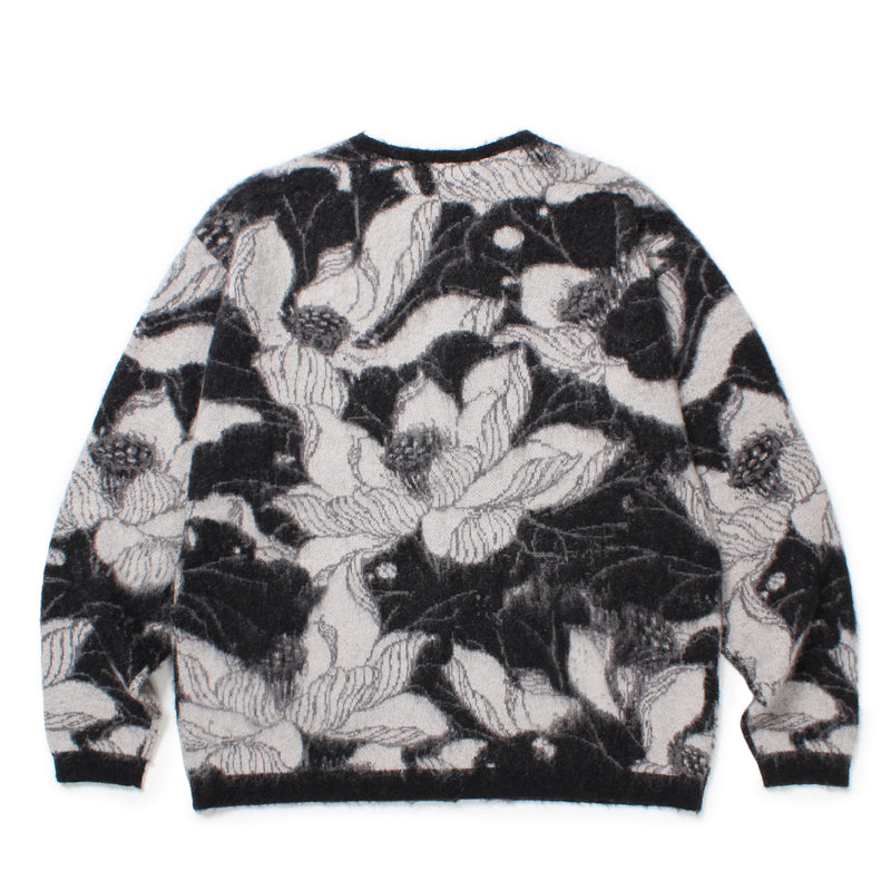 浮蓮華 JACQUARD MOHAIR KNIT CARDIGAN – GXX