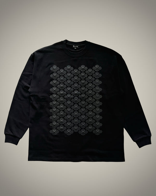 CLASSIC HANABATSU FOAM L/S SHIRT BLACK x BLACK