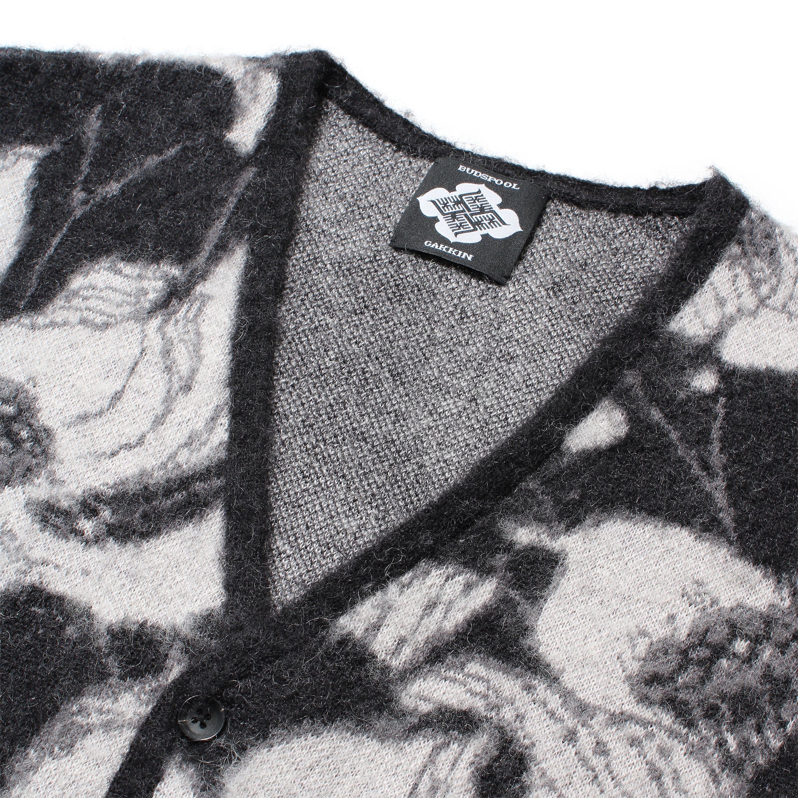 浮蓮華 JACQUARD MOHAIR KNIT CARDIGAN – GXX