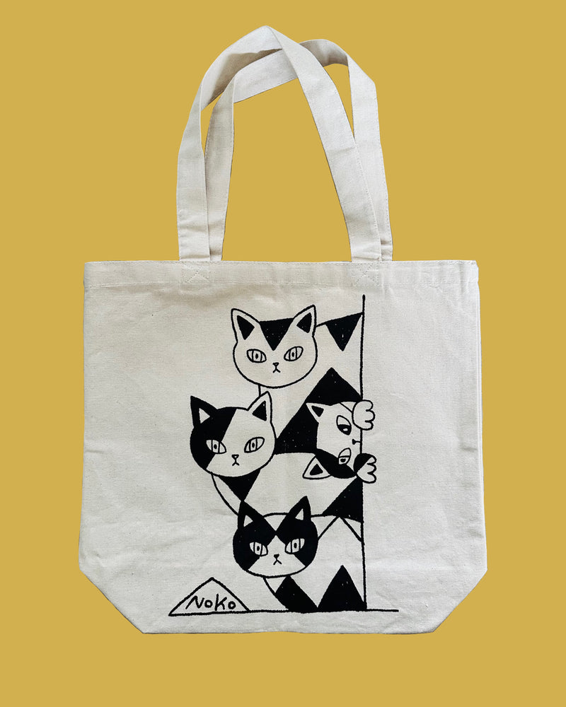 7 Cat prints ＆ tote bag　set