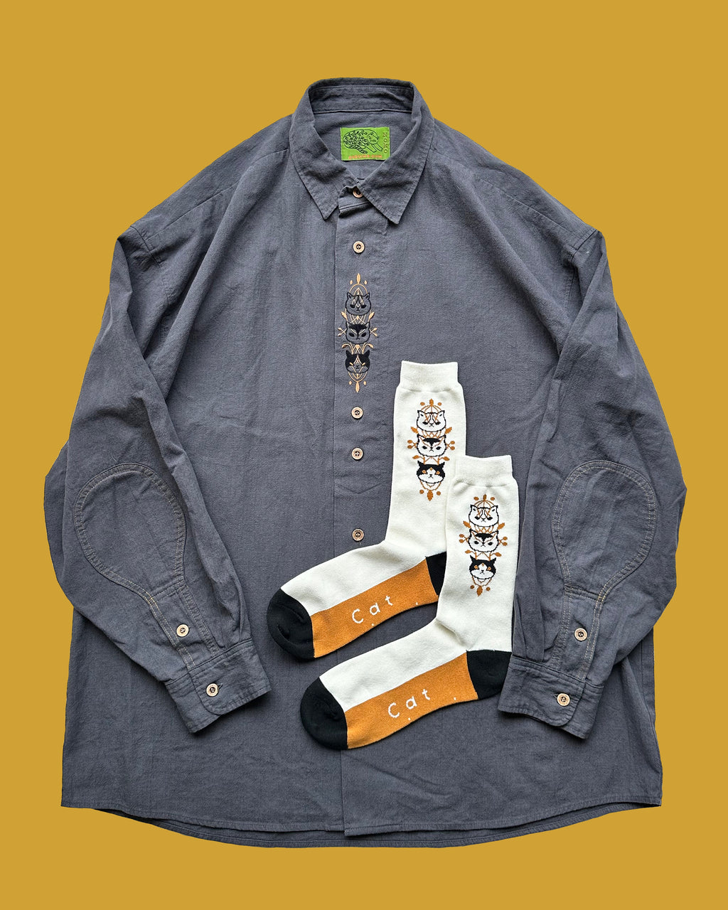 N TYROLEAN SHIRT AND SOCKS PAIR GRAY – GXX