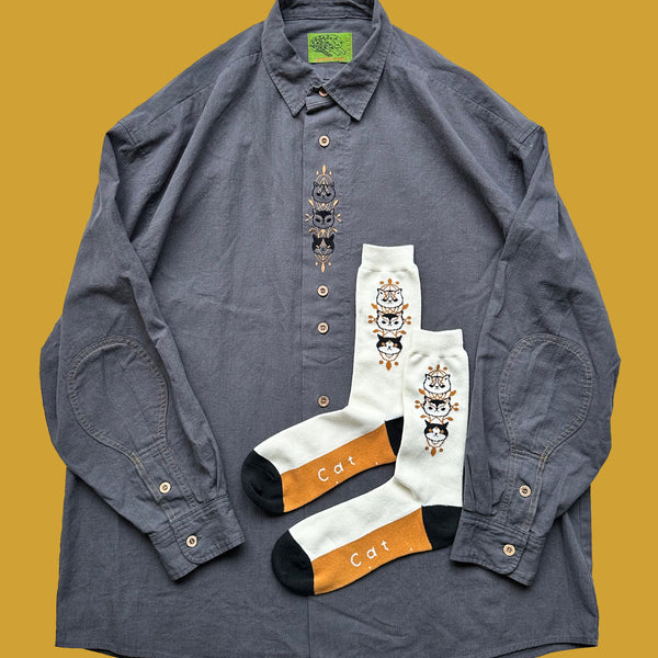 N TYROLEAN SHIRT AND SOCKS PAIR GRAY – GXX
