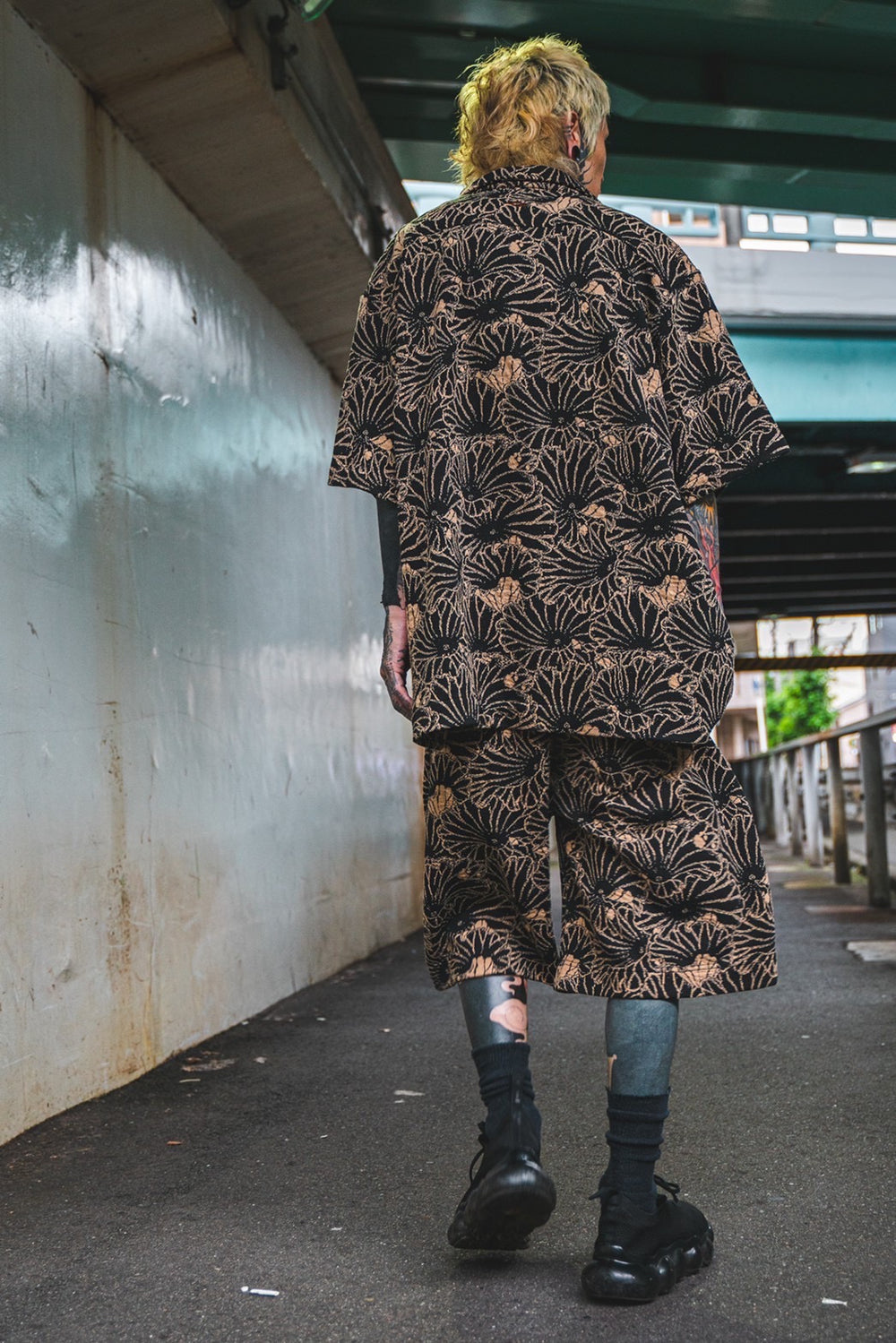 JACQUARD LOTUS LEAVES SHORTS – GXX