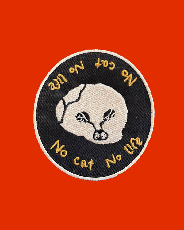 no cat no life アイロンパッチ