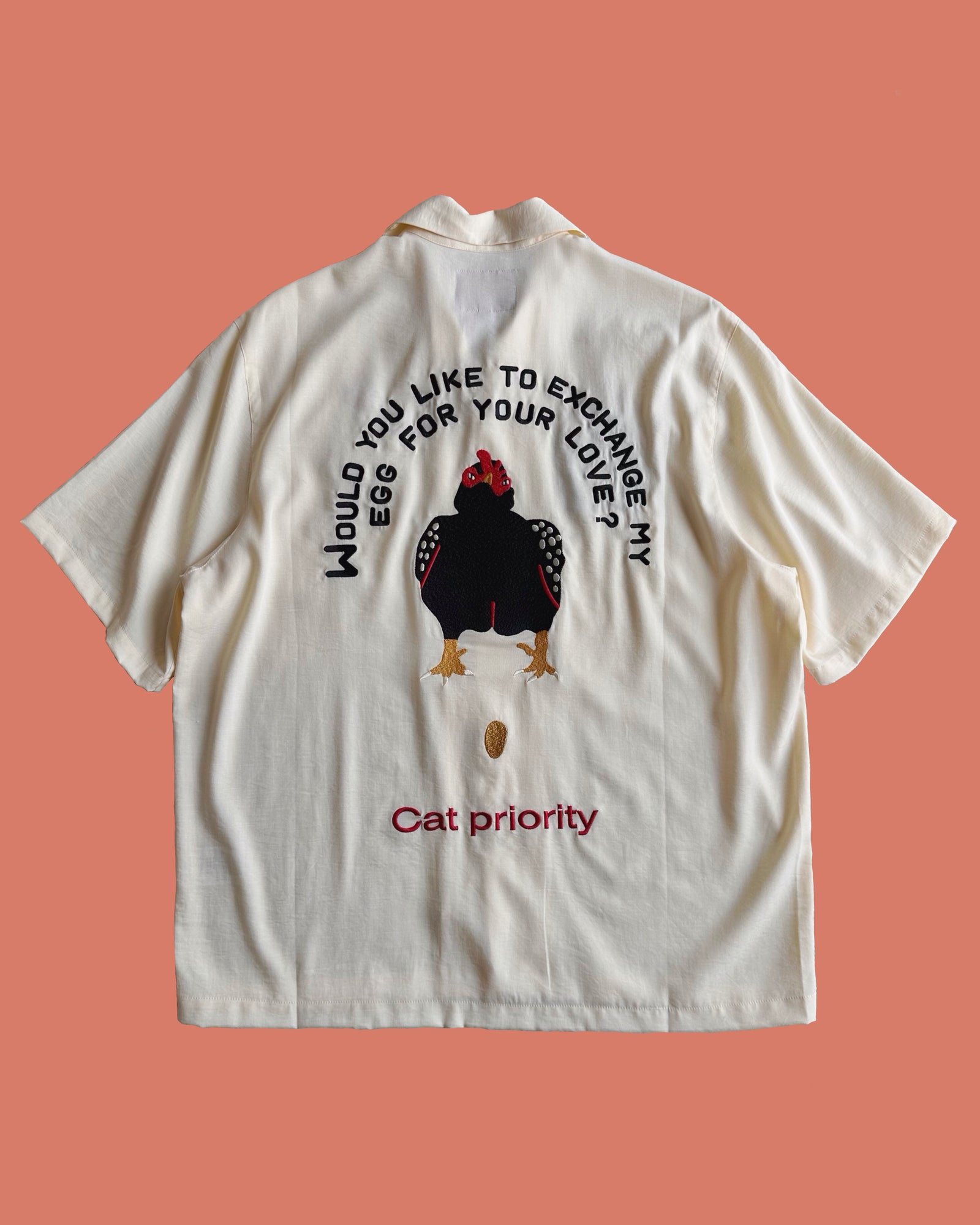 NOKO tattoo GAKKIN ガッキン　半袖鶏刺繍シャツ L NOKO tattoo GAKKIN ガッキン 半袖鶏刺繍シャツ L