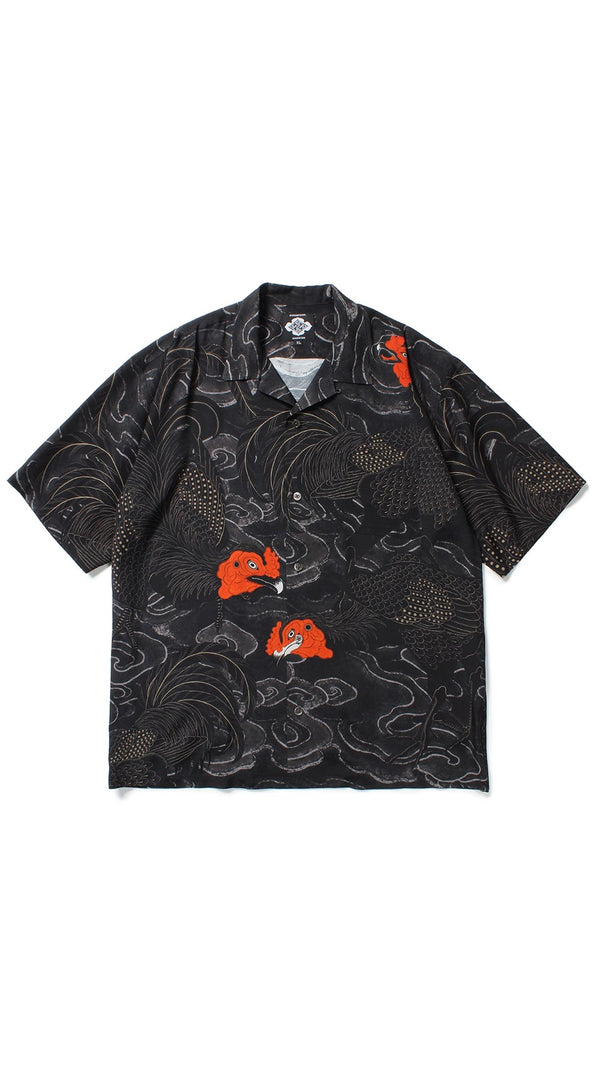 WACKO MARIA - gakkin LOTUS BUDS PATTERN S/S SHIRTの+climax77.fr