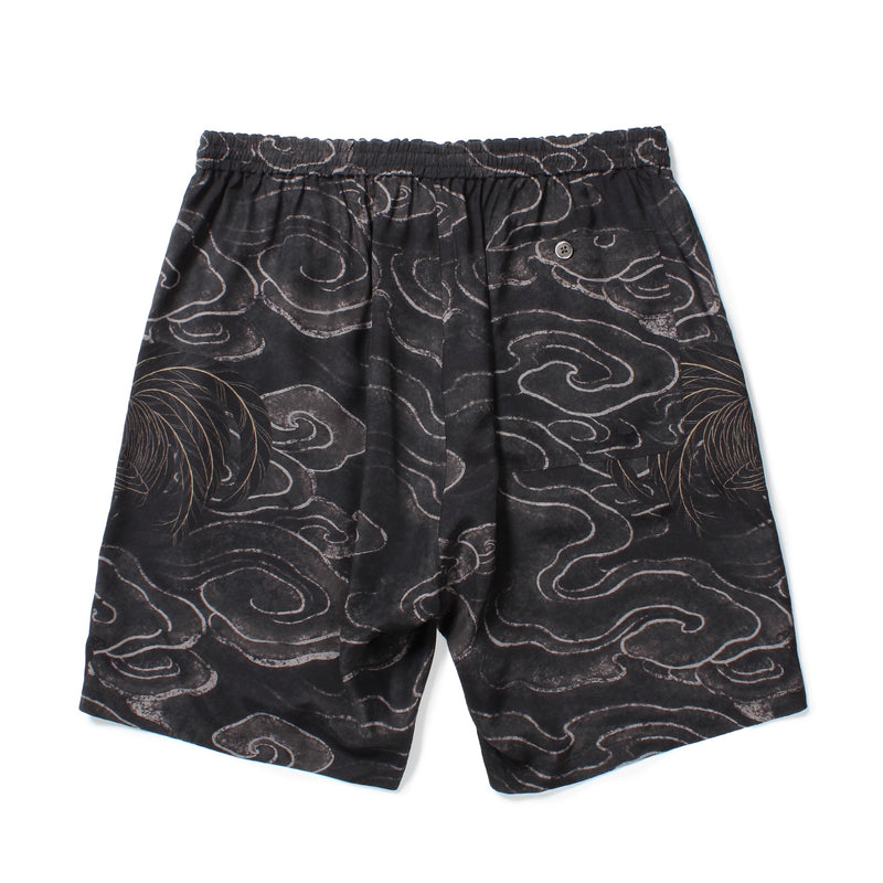 GAKKIN × BUDSPOOL 渦軍鶏 HAWAIIAN SHORTS