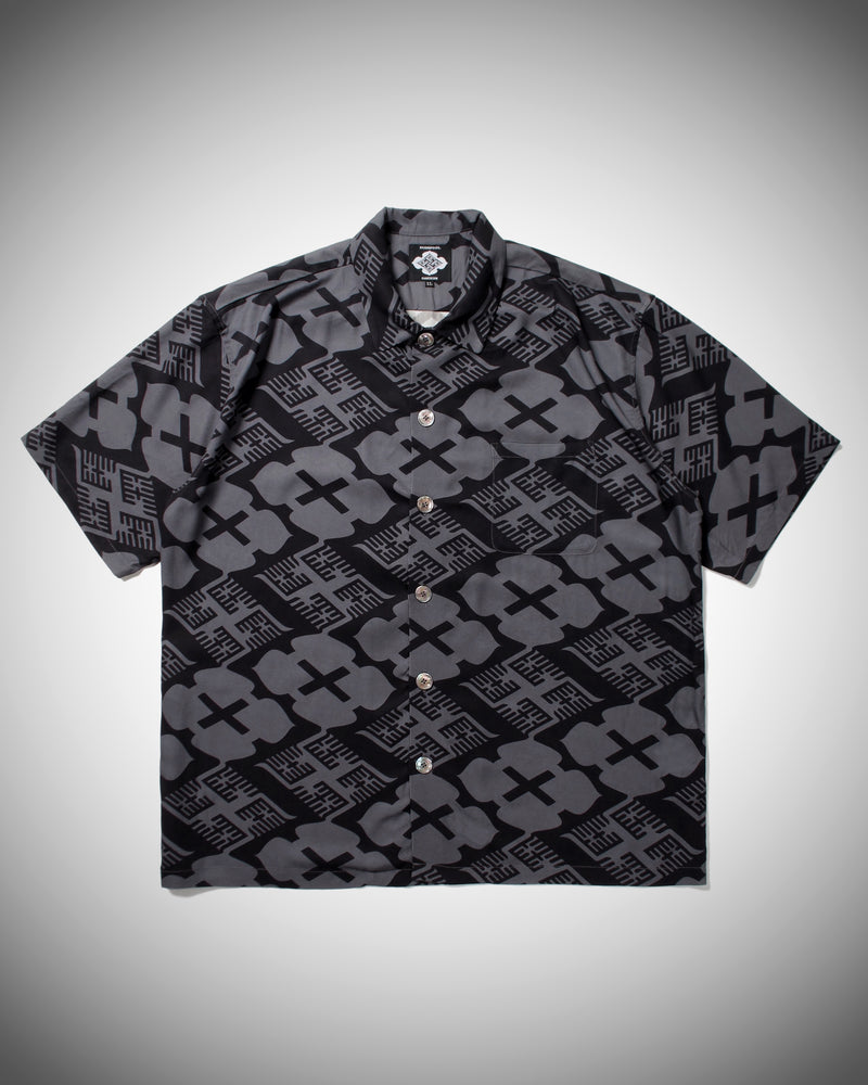 GAKKIN 花罰 × 麻 PATTERN S/S SHIRT-