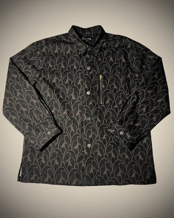 LOTUS BUDS PATTERN L/S SHIRT