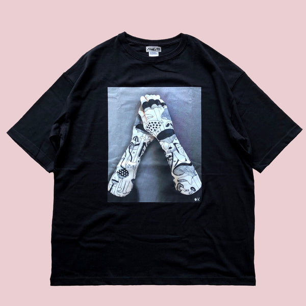 キノコtattoo photo T-shirts (Black OVER SIZED) – GXX
