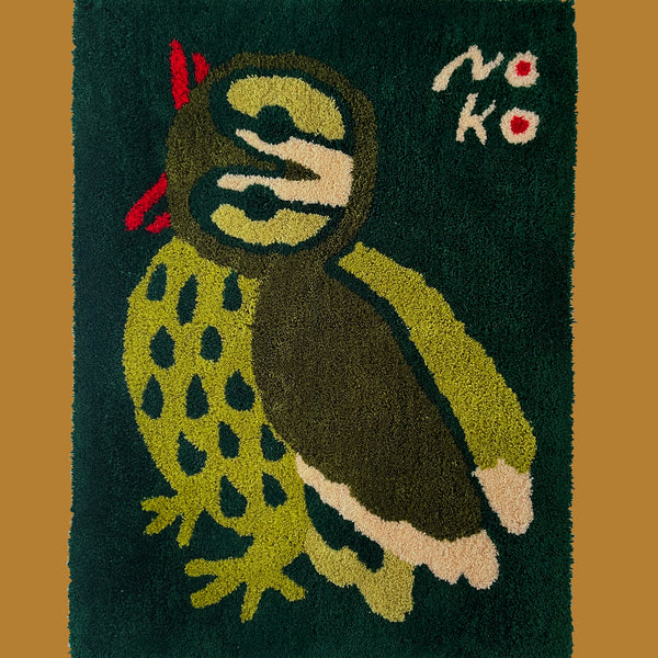 親子ネコRUG ６０x８０cm noko tatoo gakkin en by MIYOSHI RUG × NOKO 