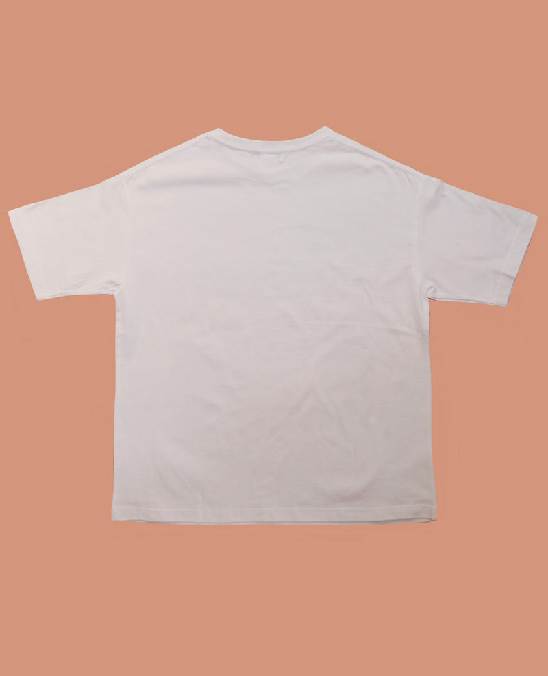 タピオカcat  T-shirts オーバーサイズシルエット ホワイト　OVER SIZED T-SHIRTS